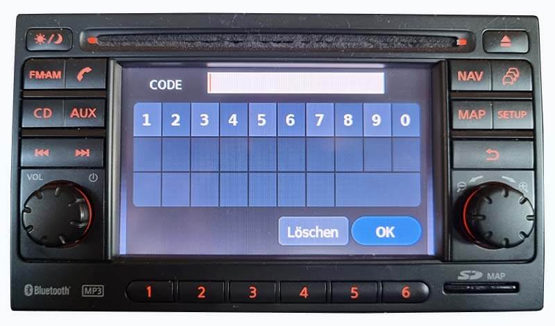 Nissan LCN EU Sat Nav radio code